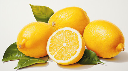 lemons and mint HD 8K wallpaper Stock Photographic Image