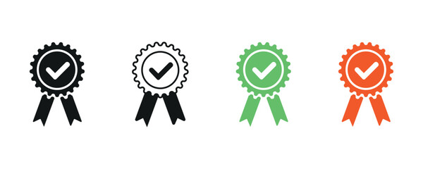 Approved or certified medal icon