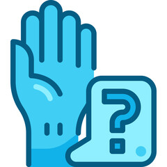 raise hand two tone icon