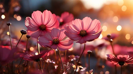 pink flowers HD 8K wallpaper Stock Photographic Image