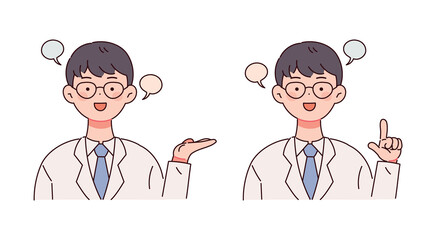 Doctor of guiding gestures.