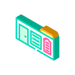 energy storage environmental isometric icon vector. energy storage environmental sign. isolated symbol illustration