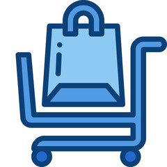 shopping cart two tone icon