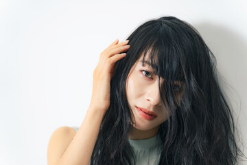 Fototapeta premium 女性の美容イメージ ヘアケア