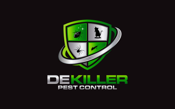 Illustration vector graphic of home pest control and protection company logo design template