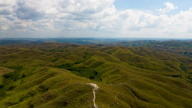 Hyperlapse footage of Beautiful landscape at Tenau hill, Sumba island, East nusa tenggara, Indonesia