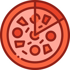 pizza two tone icon