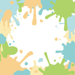 フレーム素材_カラフルなペンキ