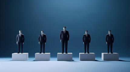 Business Leadership Concept, Teamwork Together Collaboration, Human Resources Management. Generative Ai