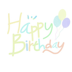 happy birthday card with balloons