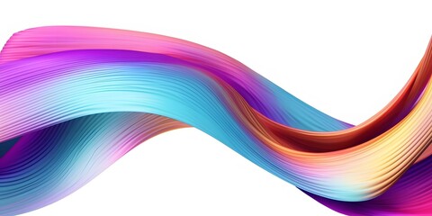 abstract background. Colorful twisted shapes in motion. art for poster, flyer, banner background or design element. Holographic foil ribbon on white background, AI generative