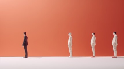 Obraz premium Business Leadership Concept, Teamwork Together Collaboration, Human Resources Management. Generative Ai