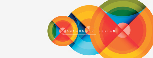Fototapeta premium Creative circle geometric abstract background