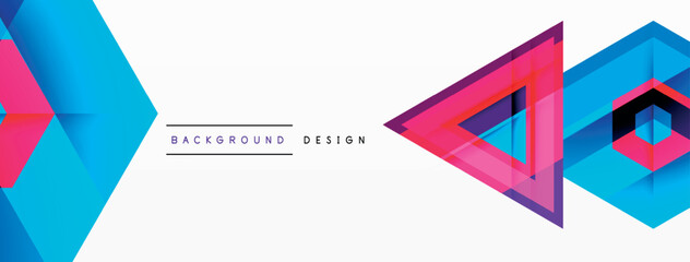 Fototapeta premium Geometric shapes vector design with dynamic shadow effect features a captivating composition, where precise forms intersect and overlap