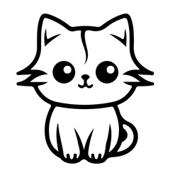 Cat, International Cat Day, Cat Day, outline,vector, illustration
