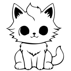 Cat, International Cat Day, Cat Day, outline,vector, illustration