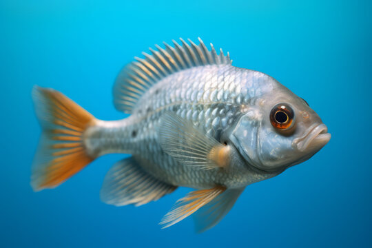 Very cute Cichlid in nature, national geography, Wide life animals. AI Generated.

