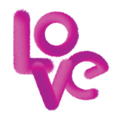 Love Feeling fur greeting card design with stylish text for Happy Valentines Day celebration. lettering quote. Vector vintage text, lettering phrase. Isolated on white background