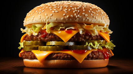 burger HD 8K wallpaper Stock Photographic Image
