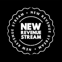 New Revenue Stream text stamp, concept background
