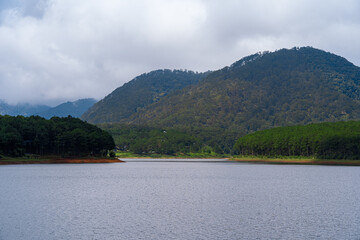 Beautiful of Tuyen Lam lake in Da Lat, Vietnam.