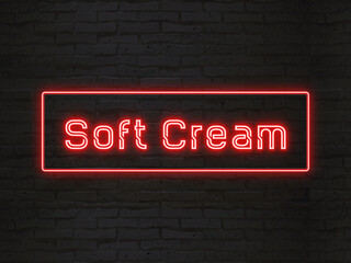 ソフトクリームのネオン文字