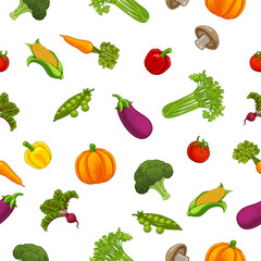Vegetable Background Seamless Pattern Print Design