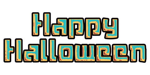 Happy Halloweenの文字の素材