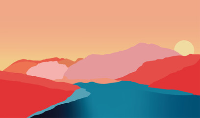 paysage en touche de couleur, Lafoa