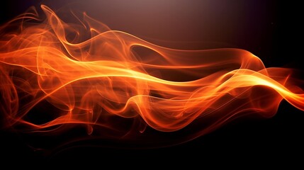 orange smoke background as it travels through the air, AI-Generated