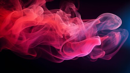 red smoke on black background, AI-Generated