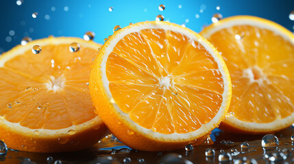 slices of orange  HD 8K wallpaper Stock Photographic Image - Powered by Adobe