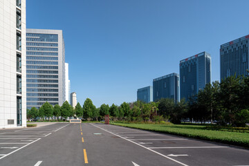 Fototapeta na wymiar Weifang Shouguang City landscape and parking lot