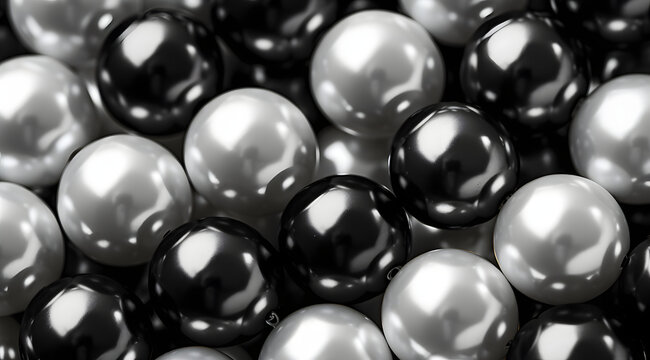Black and silver 3d spheres cluster molecular. Abstract jewelry balls background © MAJGraphics