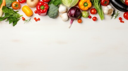 Naklejka na ściany i meble fresh vegetables on a white background