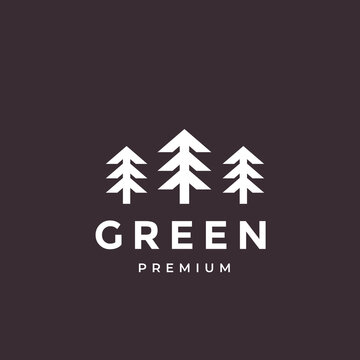 forest outdoor garden park wilderness logo design vector illustration