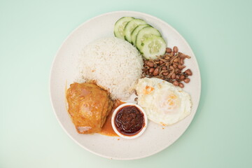 curry chicken nasi lemak nasi lemak kurry ayam