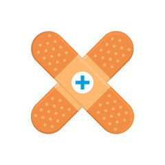 Bandage flat vector illustration in flat style design