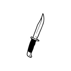concept knife doodle vector illustration