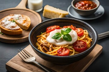 chicken soup with vegetables generating by AI technology