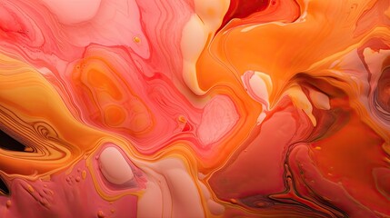 abstract background with waves and orange color - generative ai