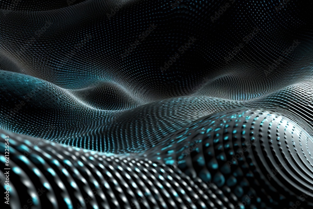 Fototapete a picture created by a computer consisting of wavy lines and dots.