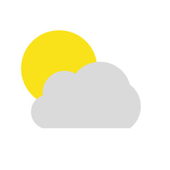 Obraz premium cloud with sun weather icon