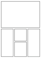 Manga storyboard layout A4 template for rapidly create papers and comic book style page 7