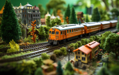 Miniature Wonders. Capturing the Intricacy of Model Train Sets. Generative Ai
