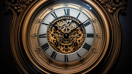Showcasing the Intricacy of Antique Wall Clocks. Generative Ai
