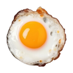 fried egg isolated on transparent background cutout