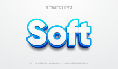Soft clear 3d editable text effect