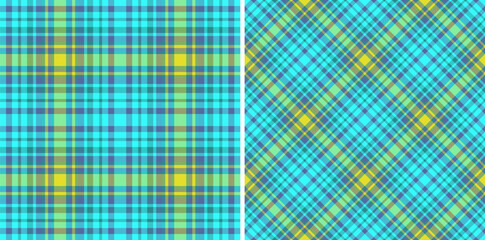 Fabric pattern background of seamless plaid check with a tartan vector texture textile.