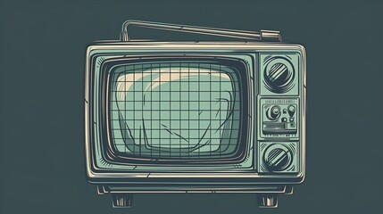 Vintage television cartoon vector illustration. World Television Day. illustration